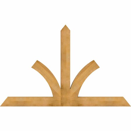 Ekena Millwork Richland Rough Sawn Timber Gable Bracket, Western Red Cedar, 84"W x 53"H x 4"D x 6"F, 15/12 Pitch GBW084X53X0406RIC00RWR